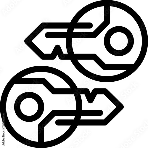 Symmetric cryptography Icon