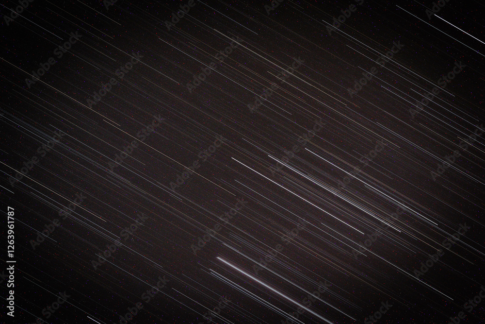 star trail in the dark night