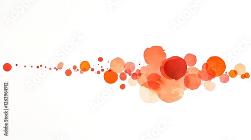 Colorful watercolor dots creating a vibrant abstract pattern on a white background