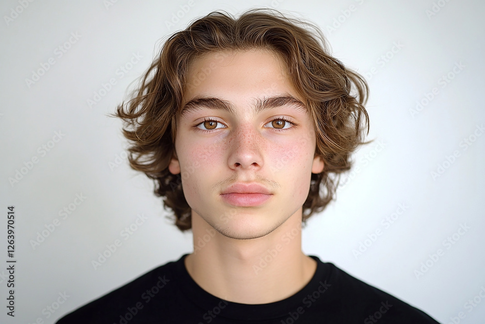 Man portrait on white background
Man portrait on white background