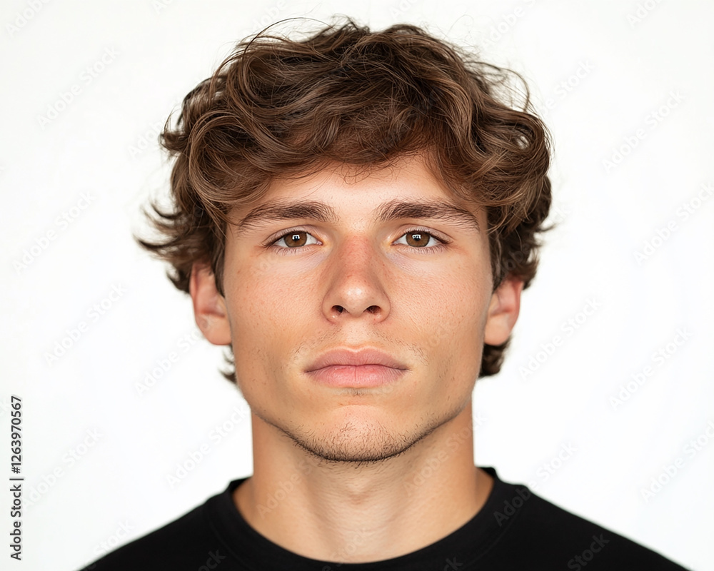 Obraz premium Man portrait on white background 