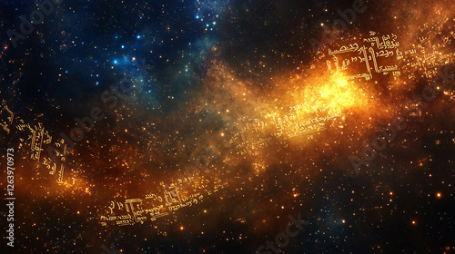 Celestial Hebrew Constellations: A Sky of Ancient Wisdom Over a Dreamy Horizon