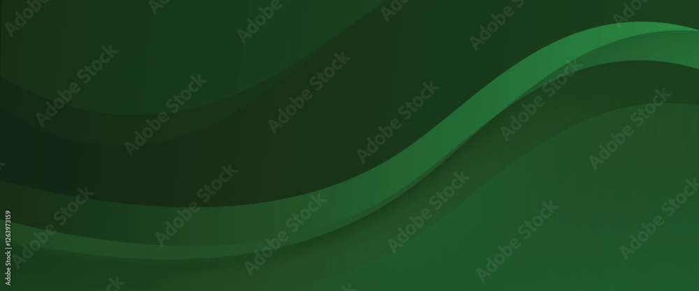 Fototapeta premium Abstract green wavy background. Vector EPS 10