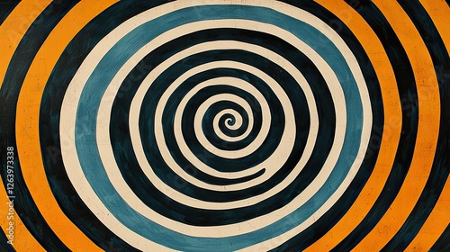 Abstract spiral pattern with vibrant colors creating a hypnotic effect, suitable for backgrounds