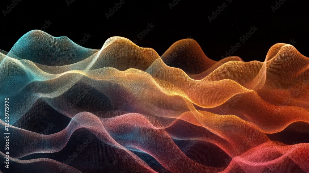 Fototapeta premium Abstract waves of color creating a dynamic visual effect.