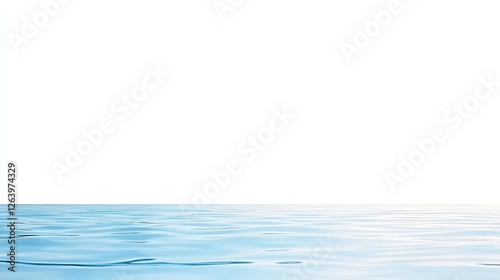 Tranquil blue water surface reflecting light under a clear sky, evoking serenity and calmness