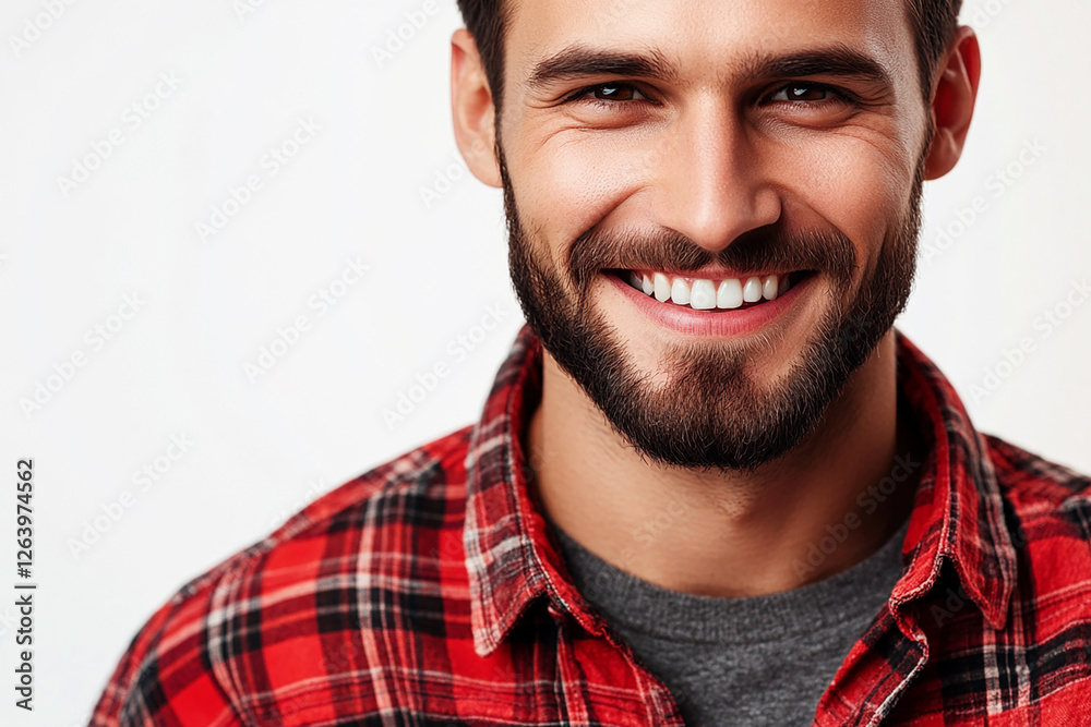 Obraz premium Man portrait on white background 