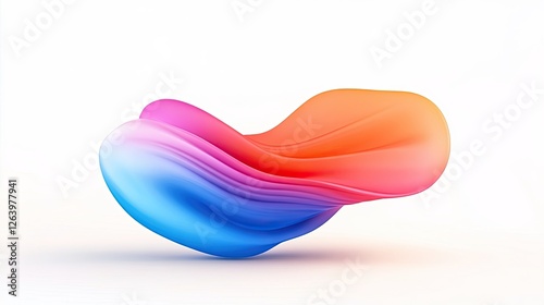 Abstract fluid shapes in vibrant colors flowing gracefully against a minimalist background
