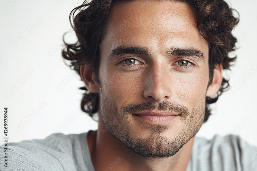 Man portrait on white background
Man portrait on white background