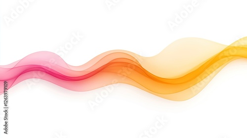 Abstract wave design in vibrant pink, orange, and yellow hues creating a smooth flow effect