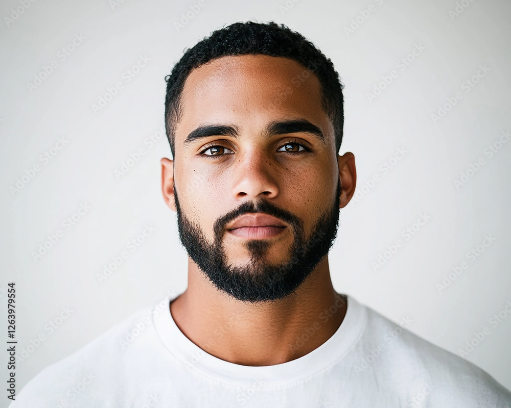 Obraz premium Man portrait on white background 