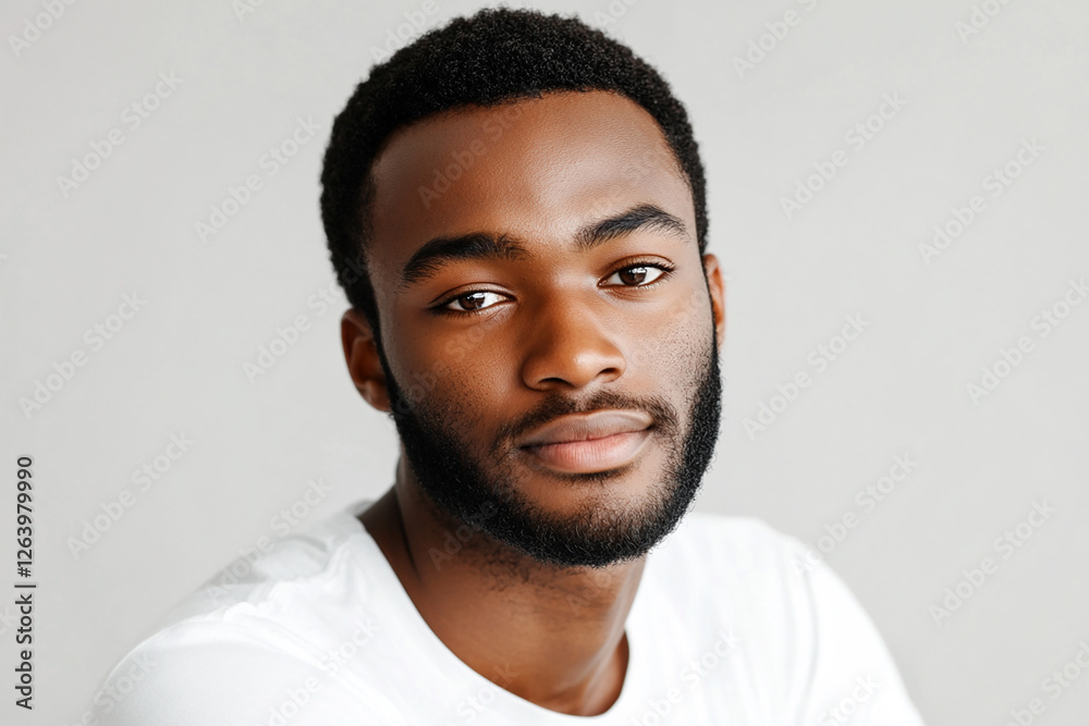 Obraz premium Man portrait on white background 