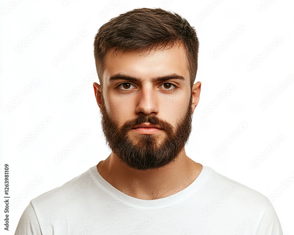 Obraz premium Man portrait on white background 