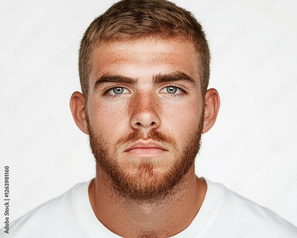 Obraz premium Man portrait on white background 