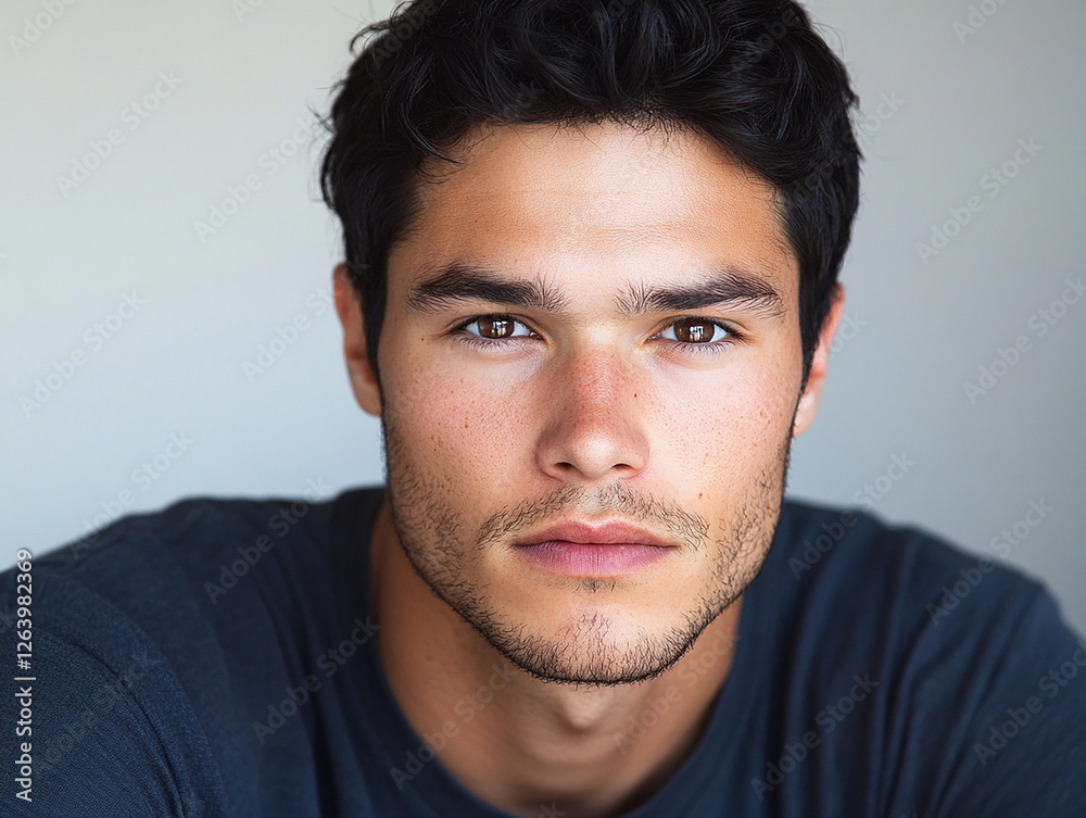 Obraz premium Man portrait on white background 