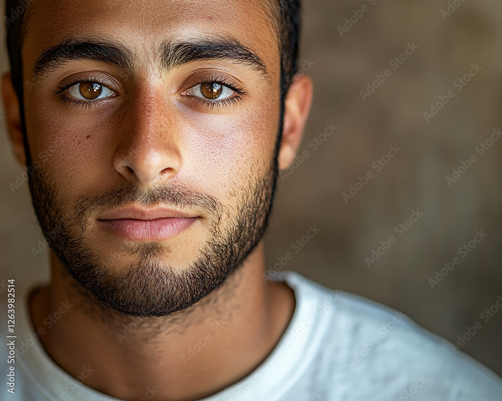 Fototapeta premium Man portrait on white background 