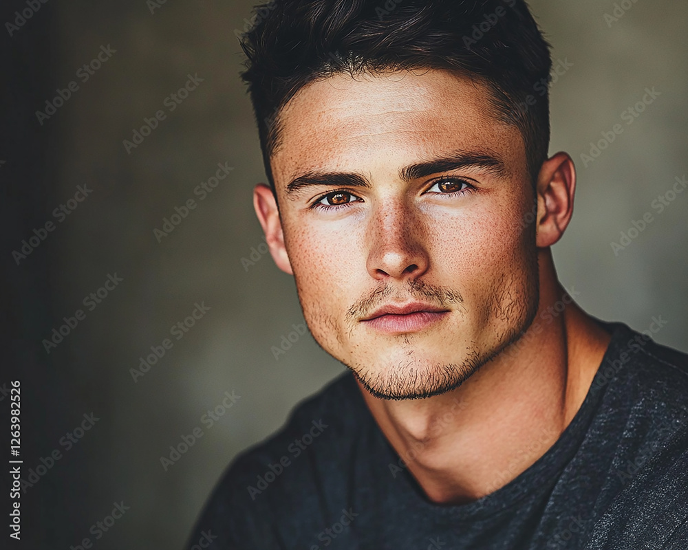 Obraz premium Man portrait on white background 