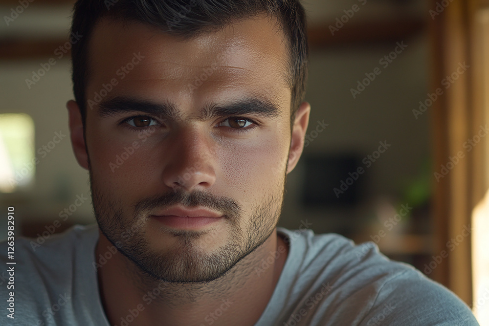 Obraz premium Man portrait on white background 