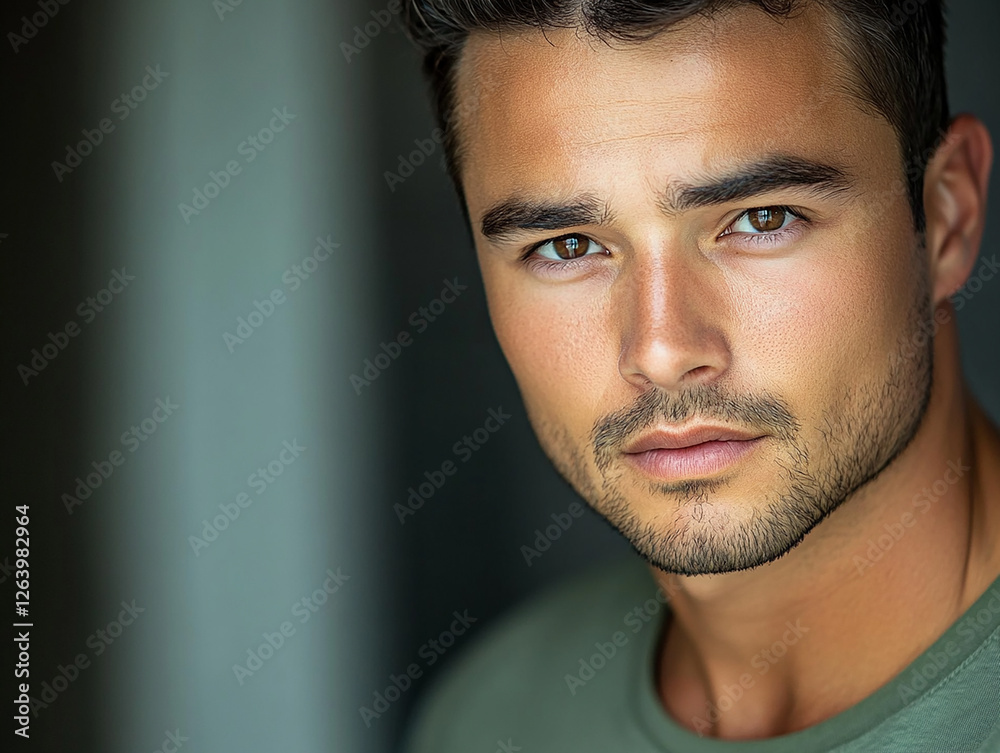 Obraz premium Man portrait on white background 