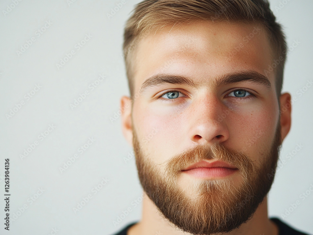 Fototapeta premium Man portrait on white background 