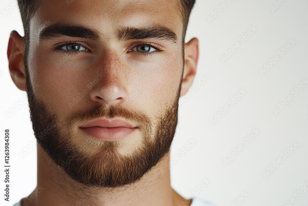 Obraz premium Man portrait on white background 