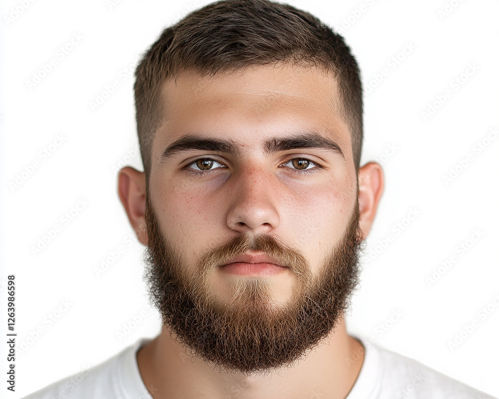 Obraz premium Man portrait on white background