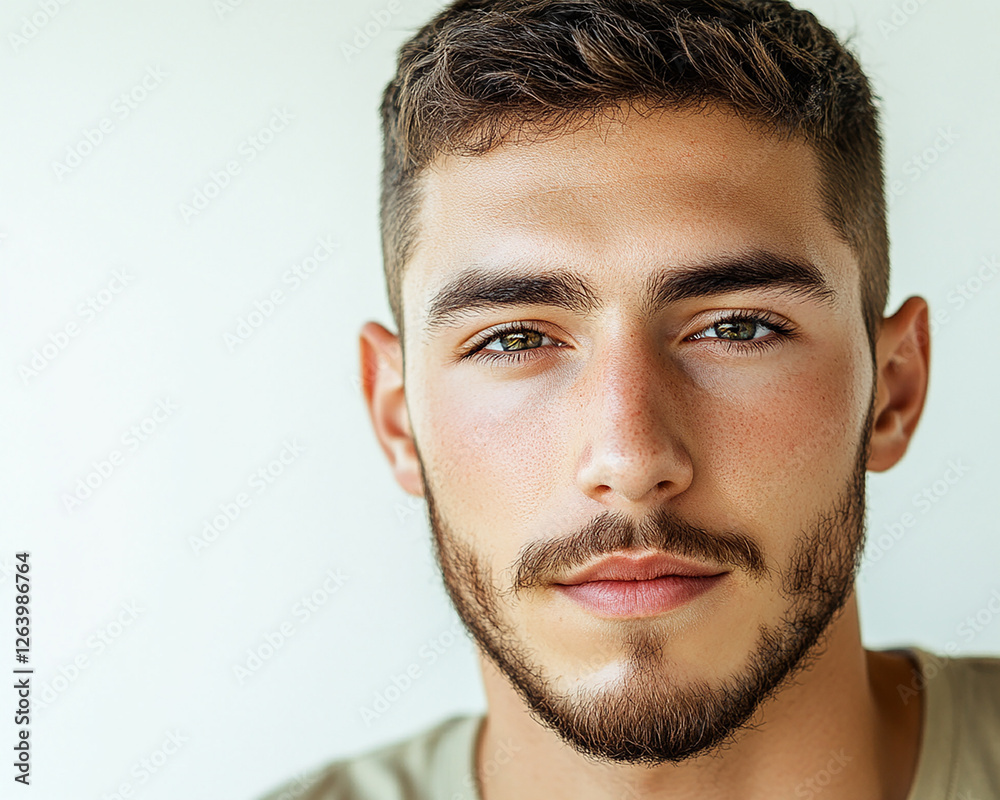 Fototapeta premium Man portrait on white background