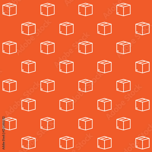 Minimalist Box Vector Seamless Pattern