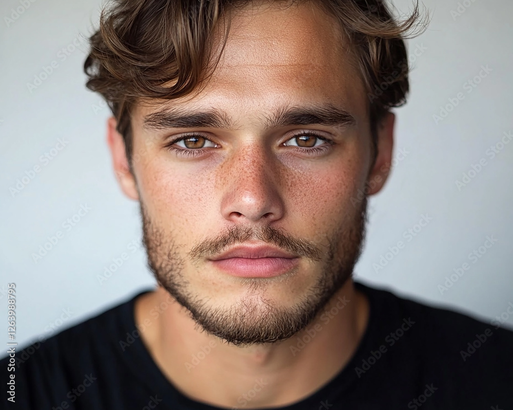 Obraz premium Man portrait on white background