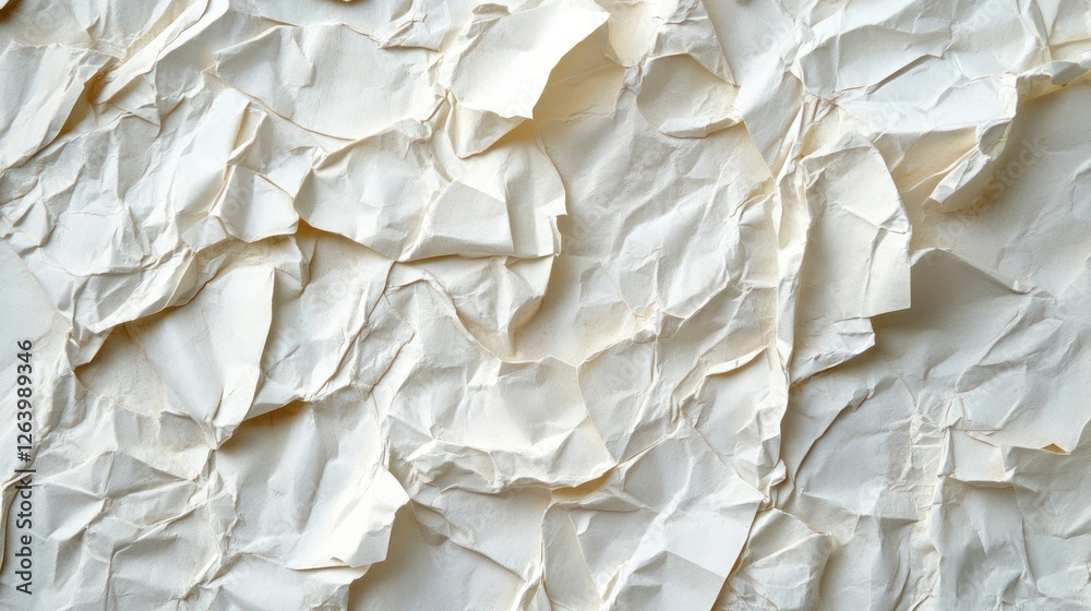 Obraz premium Crumpled paper texture background, studio shot, design element