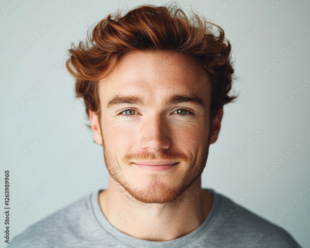 Fototapeta premium Man portrait on white background