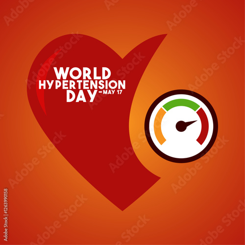 Vector Illustration of World Hypertension Day. May 17. Poster, banner, card, background.
