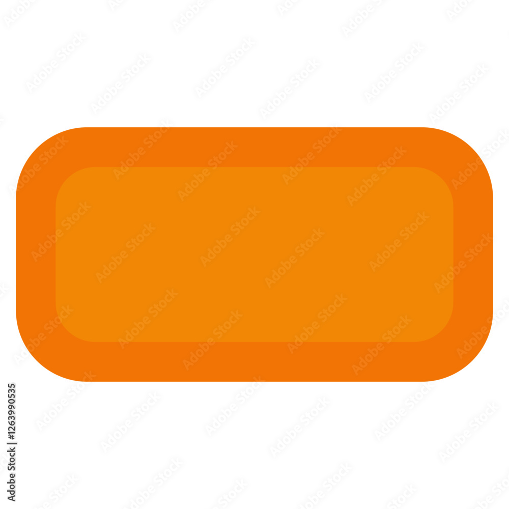 Vibrant Orange Rectangular Button for UI Design Vibrant Orange Rectangular Button for UI Design