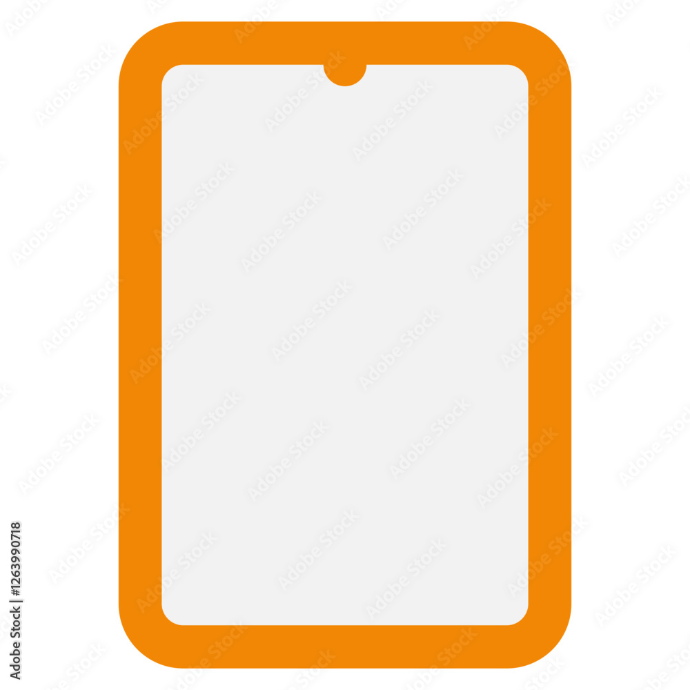 Stylish Orange Framed Tablet with Minimalist Design Stylish Orange Framed Tablet with Minimalist Design