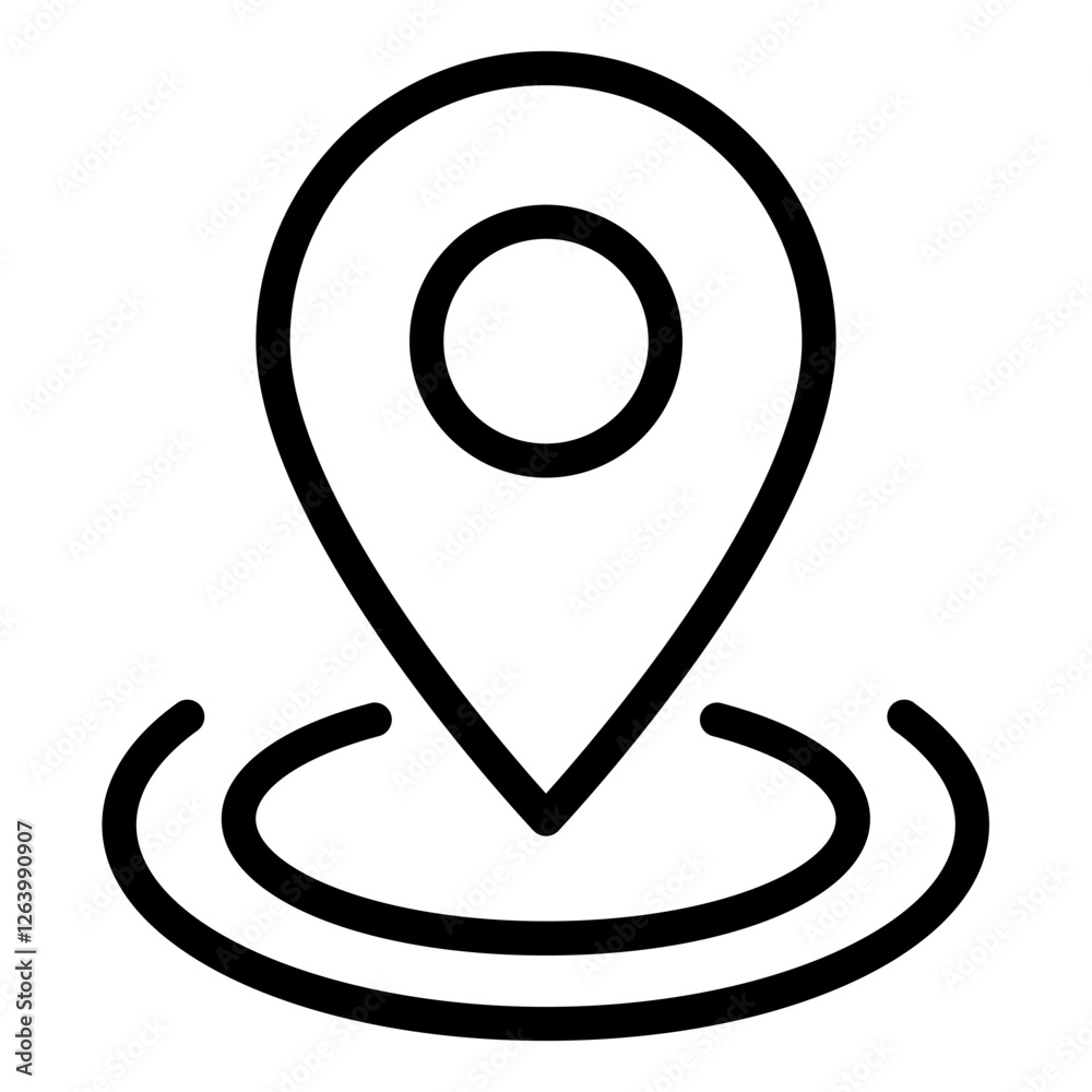 Simple Location Pin Icon for Maps and Navigation Simple Location Pin Icon for Maps and Navigation