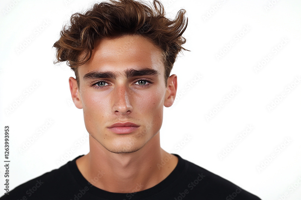 Man portrait on white background Man portrait on white background