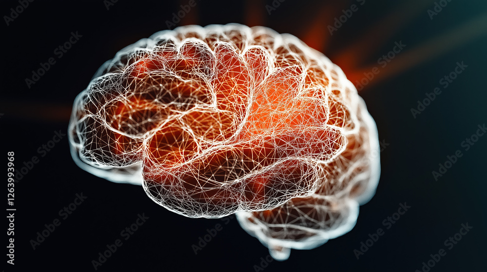 Abstract Image Of A Human Brain With Soft Glowing Light, Neural Connections Highlighted, Warm And Cool Tones Blending, Futuristic And Ethereal Look Abstract Image Of A Human Brain With Soft Glowing Light, Neural Connections Highlighted, Warm And Cool Tones Blending, Futuristic And Ethereal Look