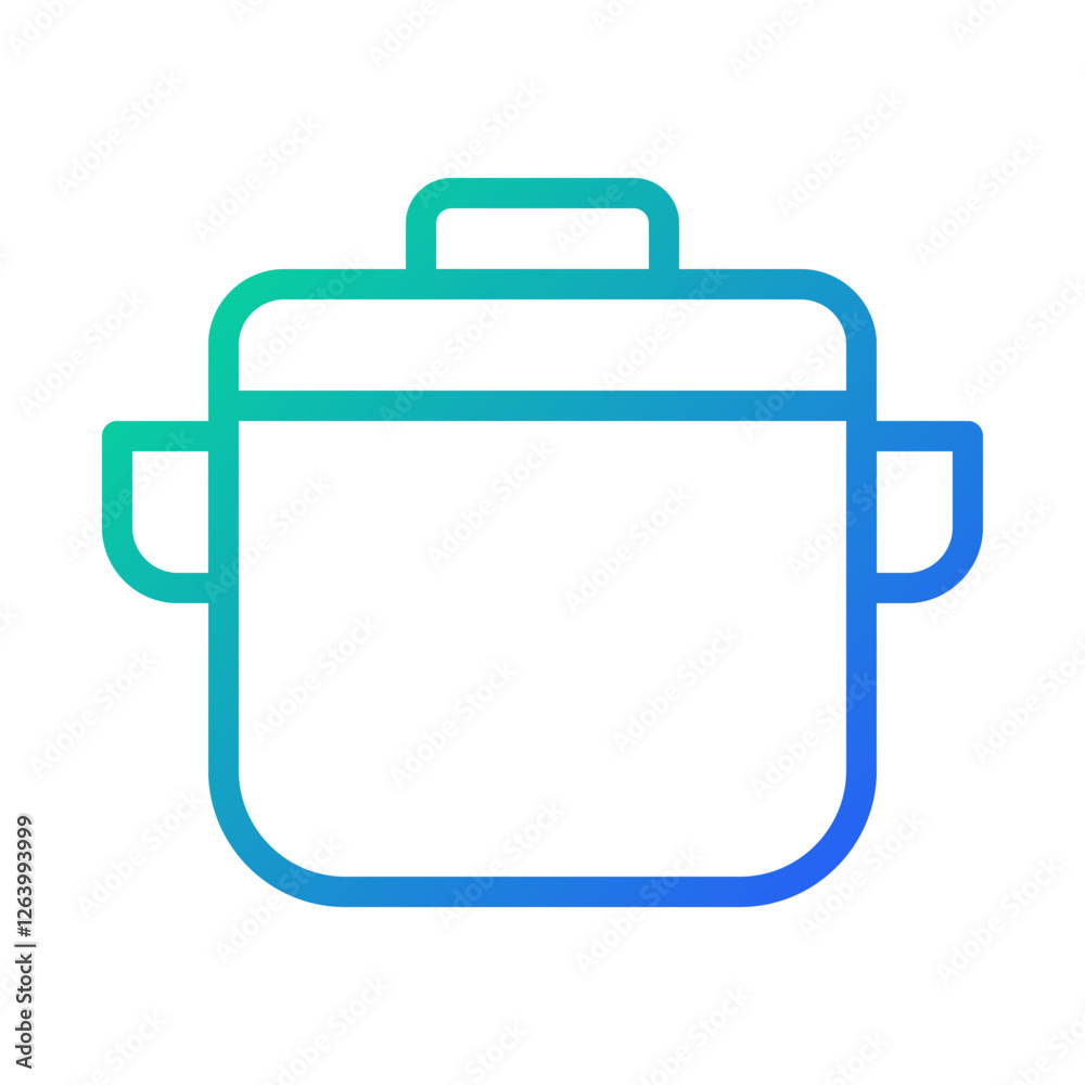 Gradient cooking pot icon graphic element Gradient cooking pot icon graphic element
