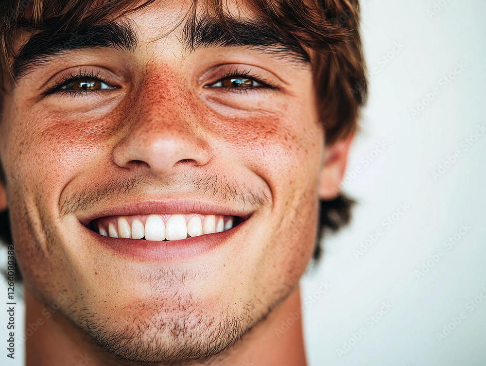 Fototapeta premium Man portrait on white background