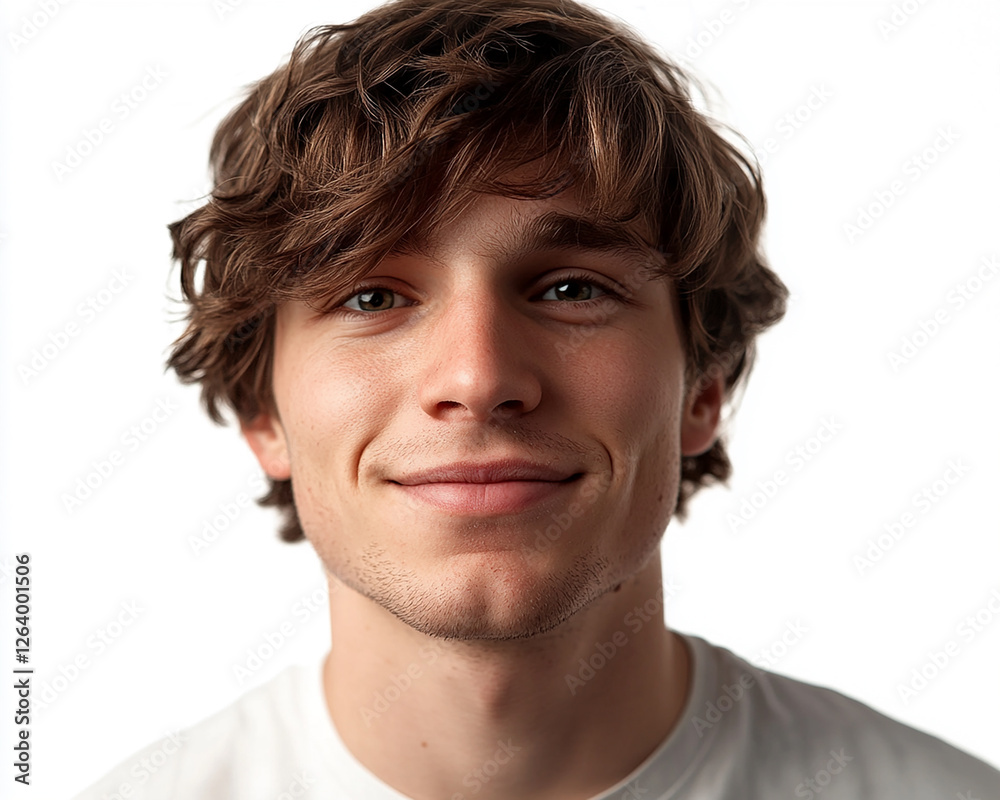 Man portrait on white background