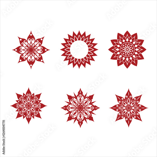 Mandala vector illustration set.