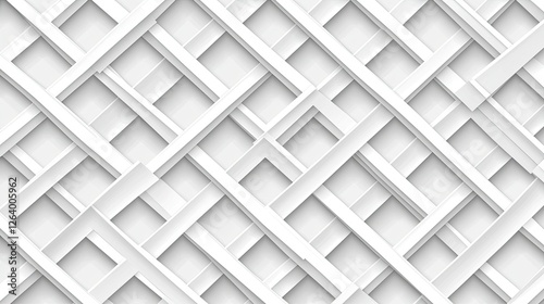 Abstract white geometric pattern with overlapping lines creating a textured background