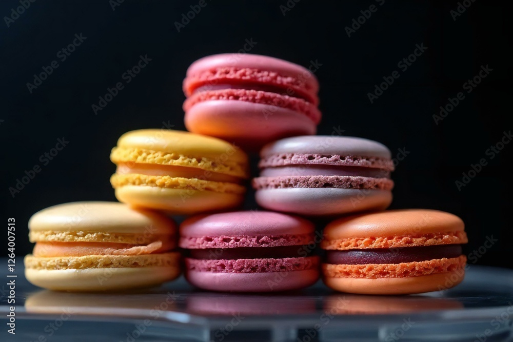 Fototapeta premium Stack of Colorful Macarons.