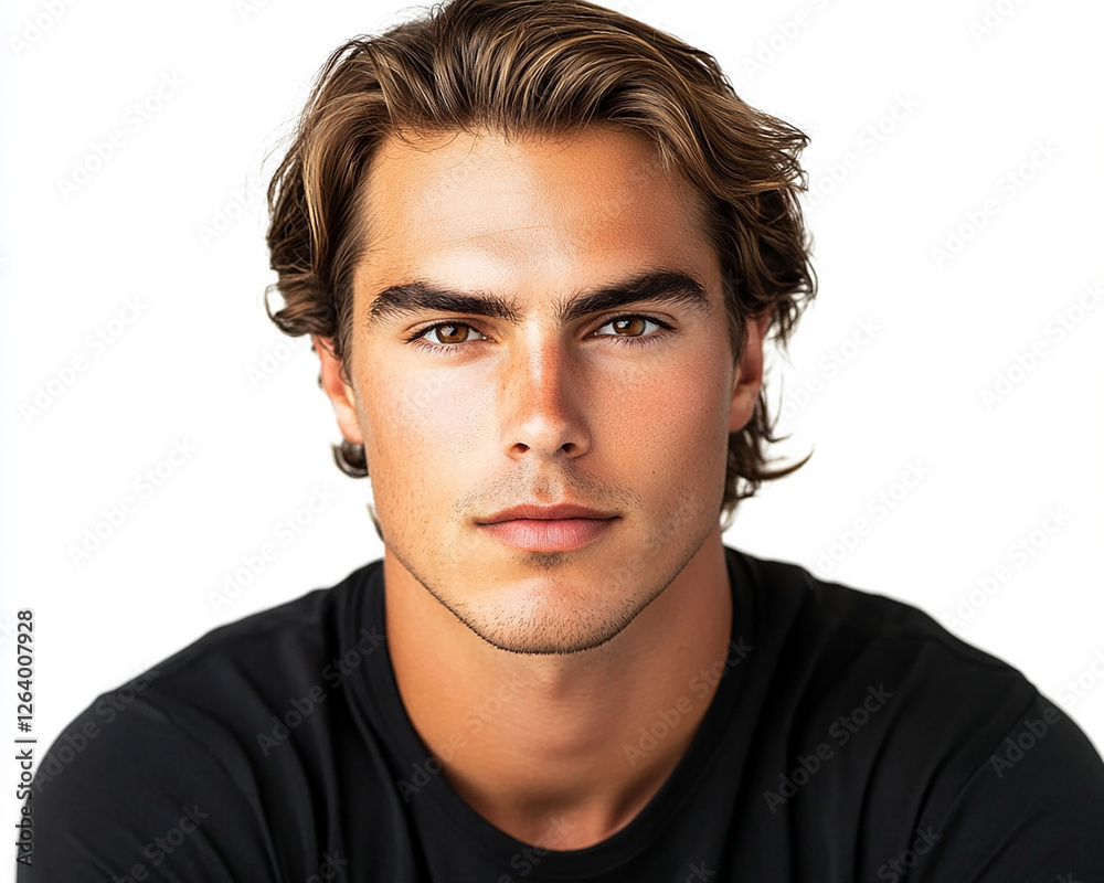 Obraz premium Man portrait on white background