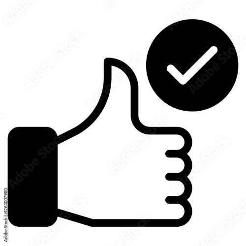 Iconic Thumbs Up Symbol for Positive Feedback