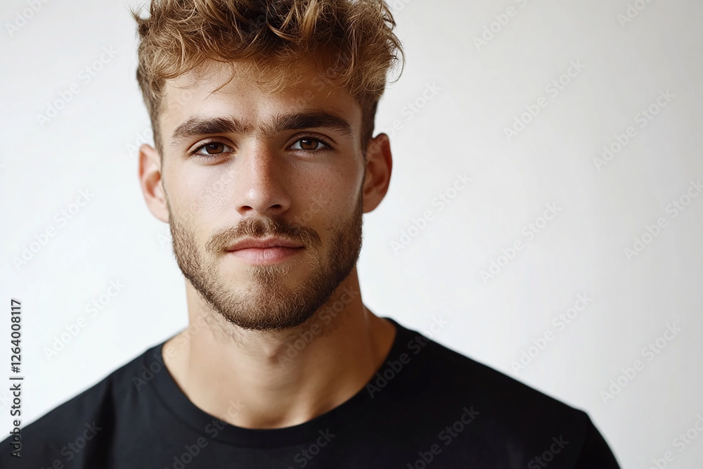 Obraz premium Man portrait on white background