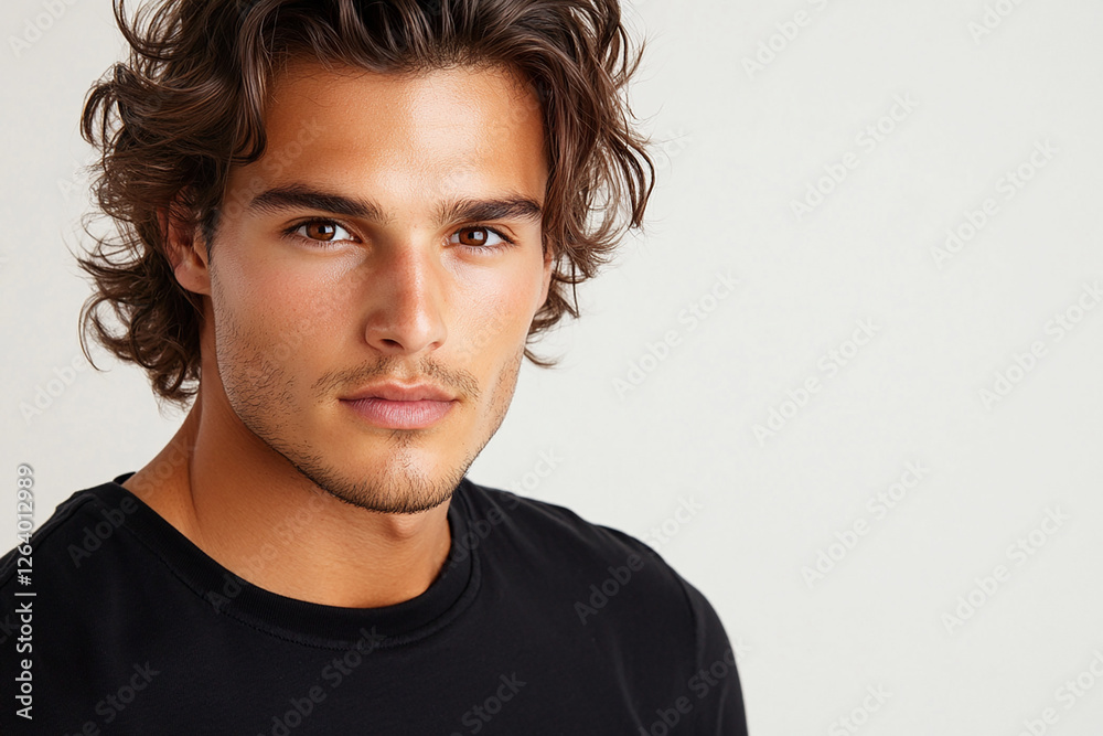 Man portrait on white background