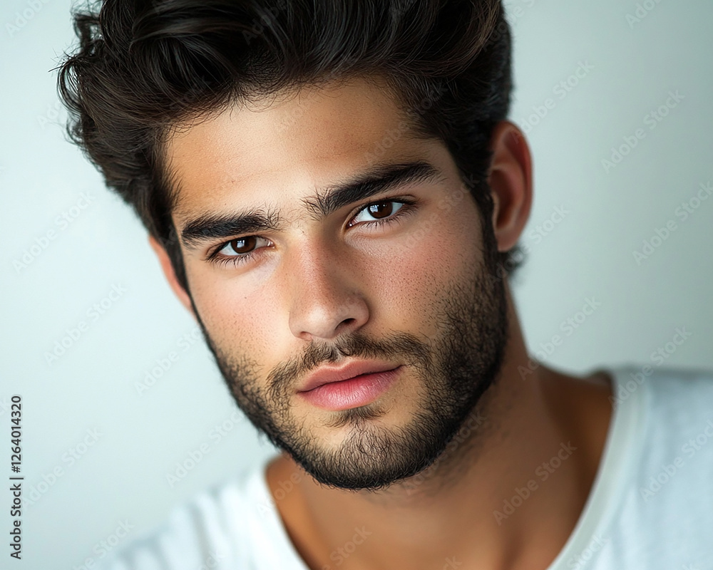 Obraz premium Man portrait on white background