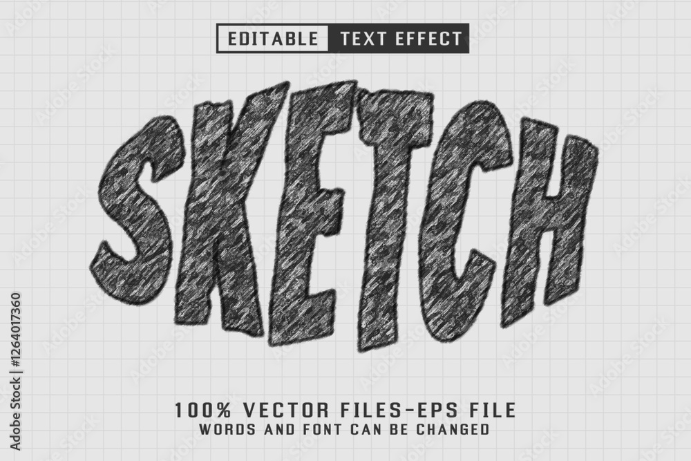 Sketch Editable Text Effect