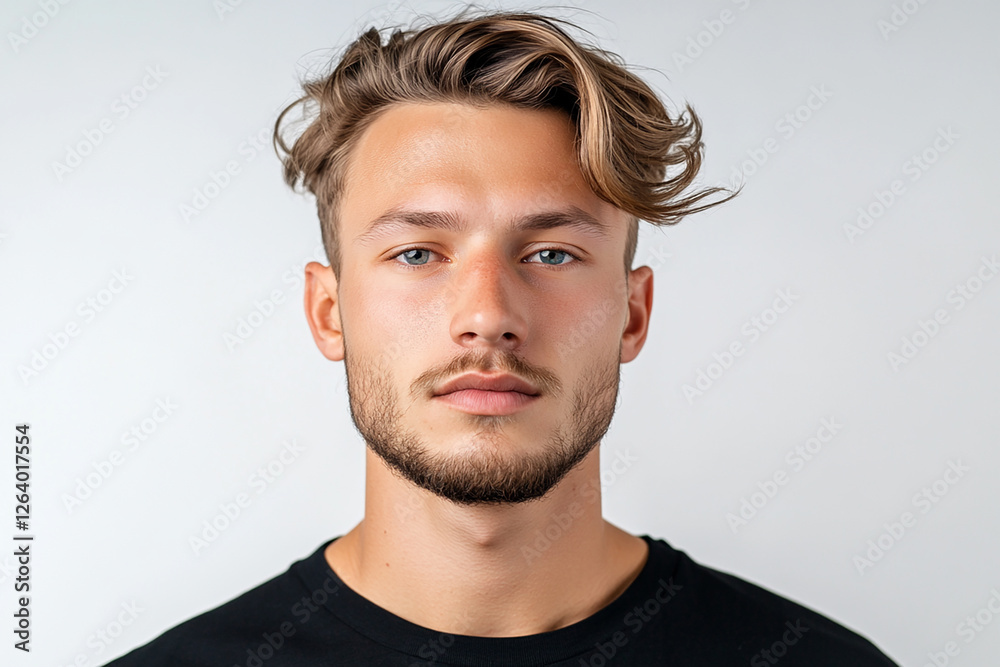 Obraz premium Man portrait on white background